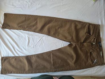 boss prsluci: Replay muške pantalone u braon boji, klasičnog jeans/chino kroja — 5