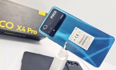 игравые телефоны: Poco X4 Pro 5G, Б/у, 256 ГБ, цвет - Синий, 2 SIM