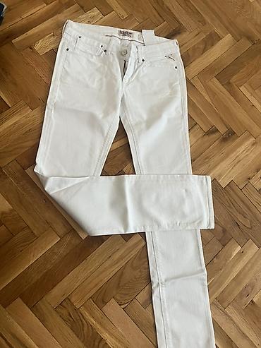 muske patike za odelo: Replay ženske farmerke – beli džins - Model: uski (skinny/ slim) — 1