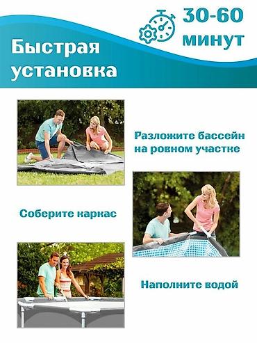 Бассейны: 366/76см. Intex 26710 Каркасный бассейн Prism Frame, 6503л. Все — 7