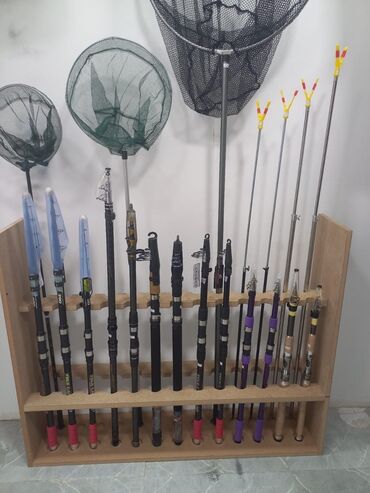 balıq tutmaq üçün tor: Balıqçılıq üçün komplekt avadanlıq dəstləri. Balıq tutan çubuqlar 8