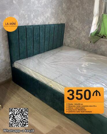 quru taxta: İkinəfərlik çarpayı, Bazalı, Matras ilə, Siyirməli