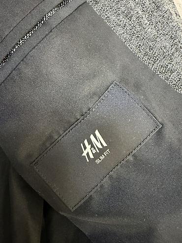 чиносы hm: Мужской костюм H&M - Комплект: пиджак и брюки - Посадка: Slim Fit — 3