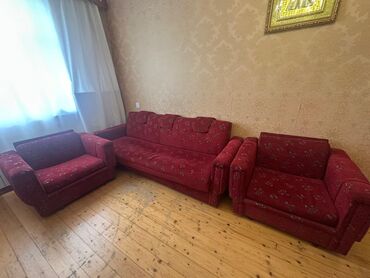 кресло качалка купить в баку: Б/у, Диван, 2 кресла, С подъемным механизмом, Раскладной