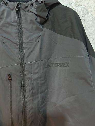 terrex: Мужская куртка-ветровка Adidas Terrex (серо‑черная) двойка вместе с — 5