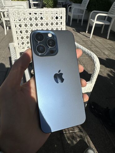 чехол для телефона fly cirrus 13: IPhone 15 Pro Max, 256 GB, Blue Titanium, Zəmanət