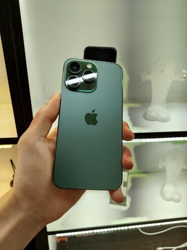 стиральная машинка б: IPhone 13 Pro, Колдонулган, 256 ГБ, Alpine Green, Коргоочу айнек, Каптама, Кабель, 85 %