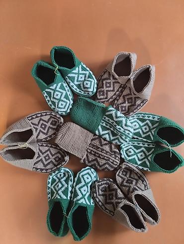 kişi idman geyimləri: Əl toxuması isti ev çəkmələri (patik). - Material: keyfiyyətli — 1