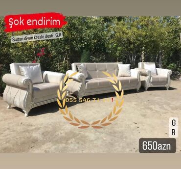 Divan və kreslo dəstləri: Yeni, Divan, 2 kreslo