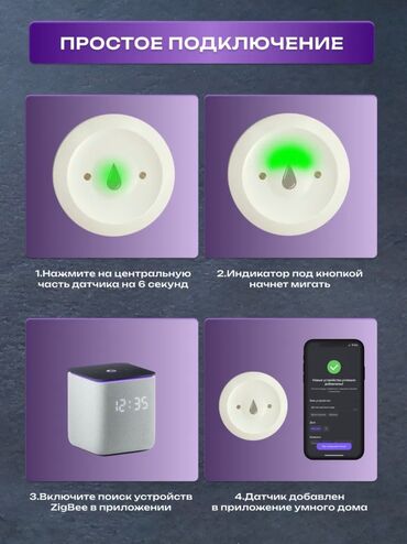 Другие товары для дома: Датчик протечки воды с zigbee Датчик протечки Zigbee - это незаменимое — 3