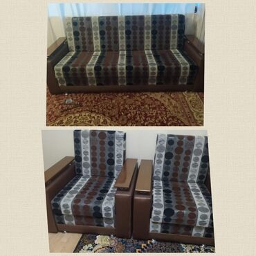 Divan və kreslo dəstləri: İşlənmiş, Divan, 2 kreslo, Bazalı, Açılan