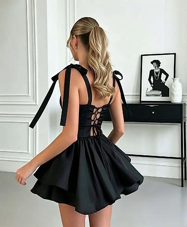 Haljine: Mini haljina sa korset krojem - Model: kratka A-linija sa punim — 8