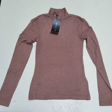 Roll-necks: S (EU 36), XS (EU 34), L (EU 40), Cotton, Single-colored, color - Brown