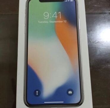 Apple iPhone: IPhone X, 256 GB, White Titanium, Zəmanət, Simsiz şarj, Face ID