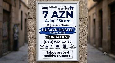 ayliq kiraye evler baki: Husayn Hostel – Xırdalan - Gündəlik qalma: 7 AZN - Aylıq: 150 AZN - — 1