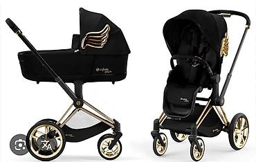 Modullu arabalar: Cybex by Jeremy Scott Priam 2-si-1 arabası – şık qara-qızılı dizayn — 2