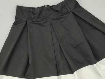 spódnice w kratę czarno biała: Spódnica, S, stan - Bardzo dobry
