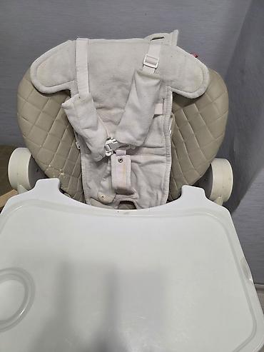 baby hug: Стульчик для кормления, Б/у, Happy baby, Пластик, Трансформер, цвет - Бежевый, Самовывоз — 5