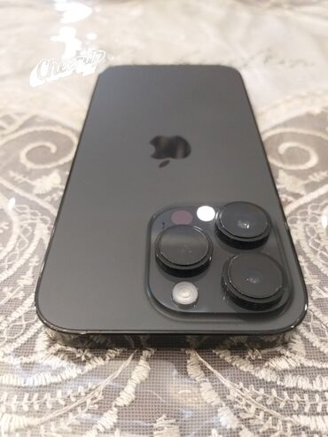 apple airpods: IPhone 14 Pro, Б/у, 256 ГБ, Черный, Защитное стекло, Чехол, 91 %