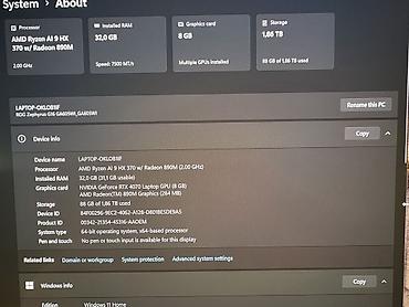 Ноутбуки ASUS: Игровой, Б/у, AMD Ryzen AI 9, В рассрочку — 7