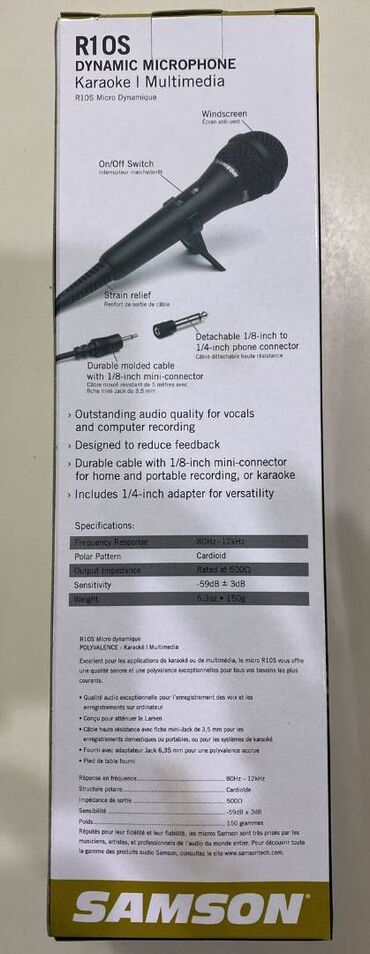 Mikrofonlar: Yeni Simli Mikrofon Samson, Pulsuz çatdırılma, Ödənişli çatdırılma, Rayonlara çatdırılma — 7