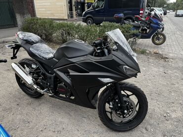 мотоциклы ducati: Спортивный мотоцикл в матовом черном цвете. Оснащен обтекателем и