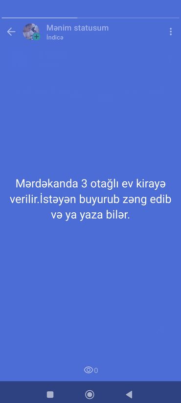 astarada kiraye evler 2022: Kirayə: Mərdəkan, 3 otaqlı ev. - Məkan: Mərdəkan - Otaq sayı: 3