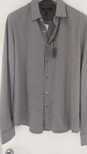 рубашки мужские 90 х годов: Рубашка цвет - Серый