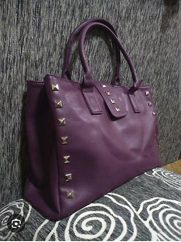 eastbound helanke: Ženska torba – ljubičasta shopper/ tote - Materijal: veštačka koža sa — 1