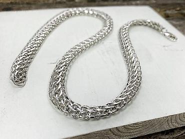 Серебряные цепочки: Цепочка, Бисмарк, Проба 925, Унисекс, Новый — 25