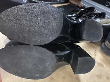 Сапоги: Женские ботинки-ботфорты Dior (логотип на заднике) - Цвет: черный - — 9