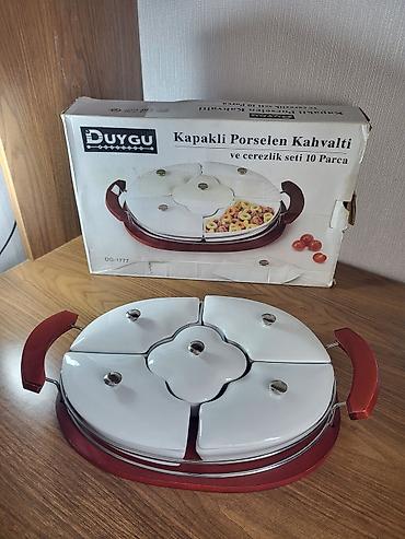 cərəzlik: DUYGU Kapaklı Porselen Kahvaltı və Çərəzlik Dəsti – 10 Parça - Model — 3
