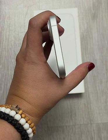 iphone c: IPhone 16, 128 GB, Ağ, Zəmanət, Simsiz şarj, Face ID — 3