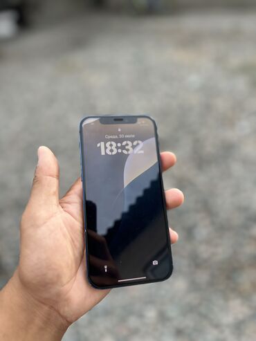 айфон 5c: IPhone 12, Б/у, 64 ГБ, Синий, Защитное стекло, Чехол, Кабель, 80 %