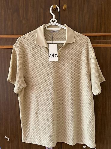 Kişi geyimləri: Polo köynək, Zara, L, rəng - Bej — 1