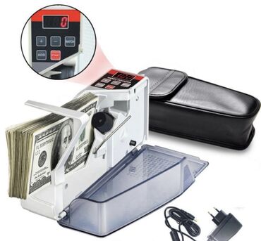 касса для деньги: Портативная Машинка для счета денег Bcash V40, Работает от батареек и