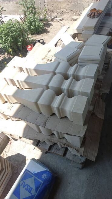 Фасадные плиты Сары-Таш (Травертин): Сары таш сары таш сары ташТравертин Балясины перила тумбы гранит — 10