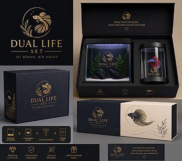 Akvariumlar: DUAL LIFE Set – “İki dünya, bir həyat” Premium akvarium və ayrı qabda — 1