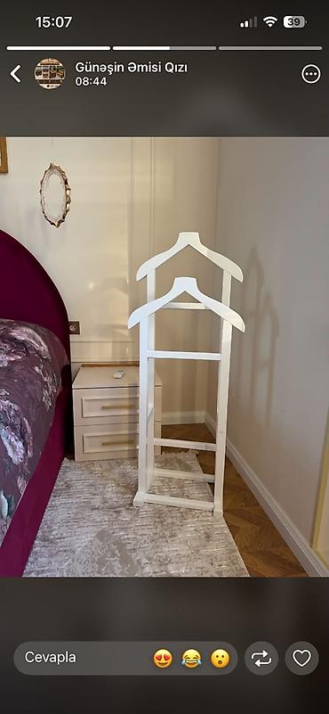 вешалка с одеждой: Məhsul: Paltar nizamlayıcı/valet stendi - Material: Ağac - Dizayn — 2