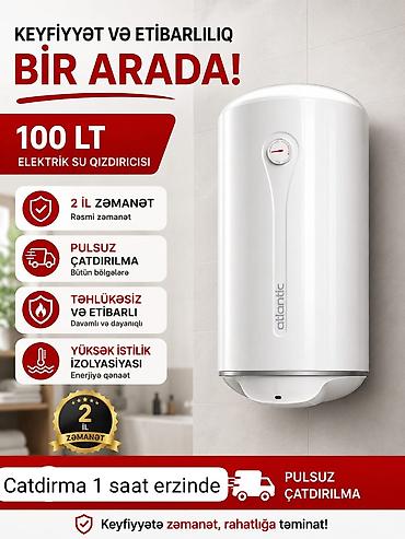 Aristonlar: Ariston 100 l, Yeni, Kredit yoxdur, Pulsuz çatdırılma, Rayonlara çatdırılma — 1