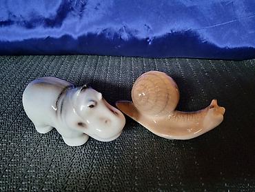 Ostali kućni dekor: Figure nove nilski konj i puz,porcelanske iz 70ih.god. Nove figure — 2