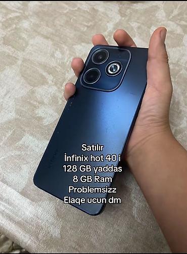 ev telefonlar: Infinix Hot 40, 128 GB, rəng - Mavi — 1