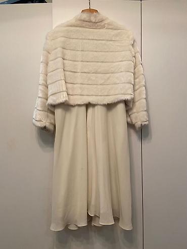 платя айвори: Повседневное платье, Осень-весна, Короткая модель, Шифон, 5XL — 2