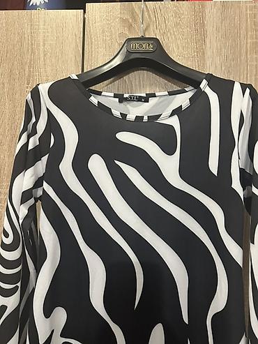 jean paul gaultier majica: Haljina sa zebra printom – S.T.L, veličina M - Dugi rukavi - Okrugli — 2