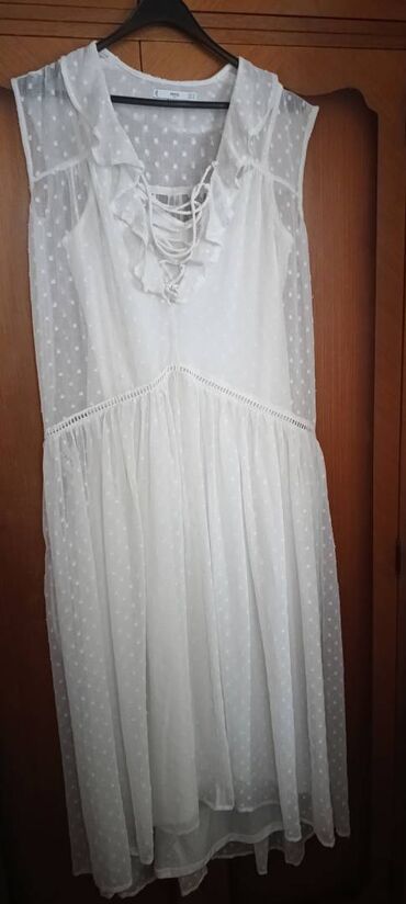 haljinice za mamu i cerku: Mango M (EU 38), bоја - Bela, Drugi stil, Na bretele