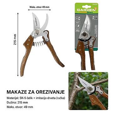 KMT Drveni boja mlin za baštenske makaze nož 9364409 Opis: - Makaze