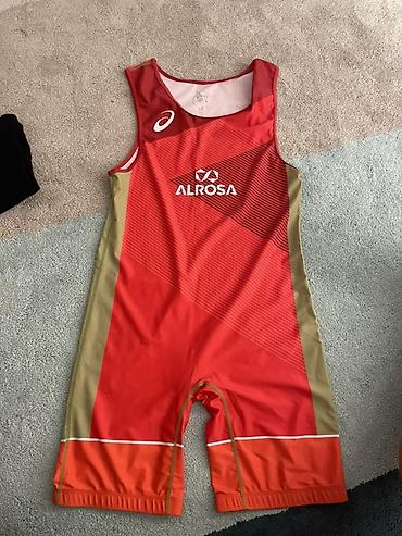 asic: Мужской спортивный костюм, 2XL, 3XL, Asics, Новый, цвет - Красный, Платная доставка — 1
