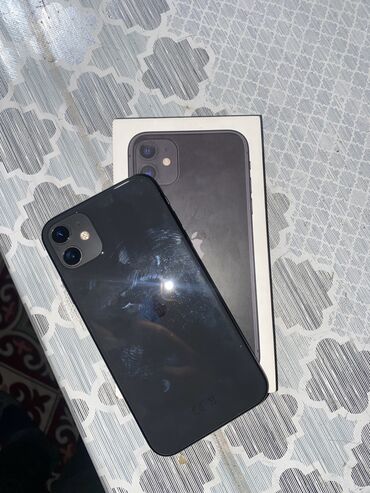 Apple iPhone: IPhone 11, Б/у, 128 ГБ, Черный, Чехол, Коробка, 75 %
