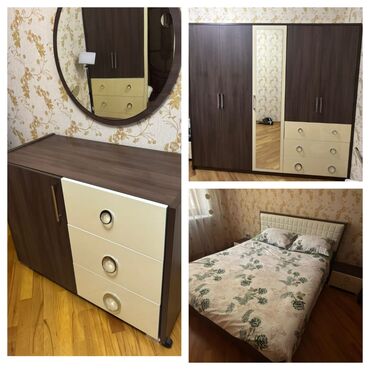 tek kravat ucuz: 2 односпальные кровати, Шкаф, Трюмо, 2 тумбы, Б/у