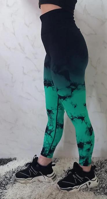 Helanke, biciklistički šortsevi: Ženske sportske helanke visokog struka - Model: duge helanke sa — 1